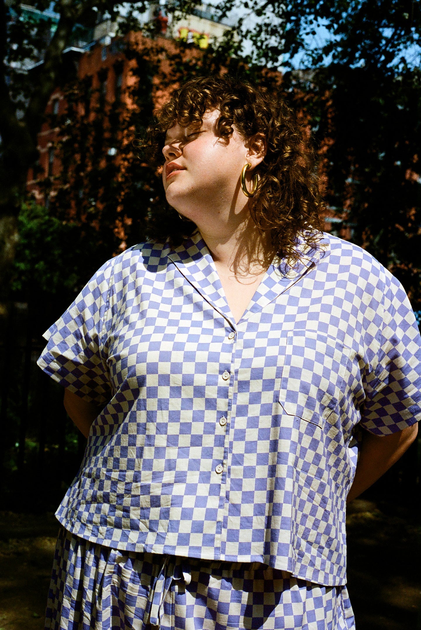 WRAY - Long Lounge Set - Lilac Check -