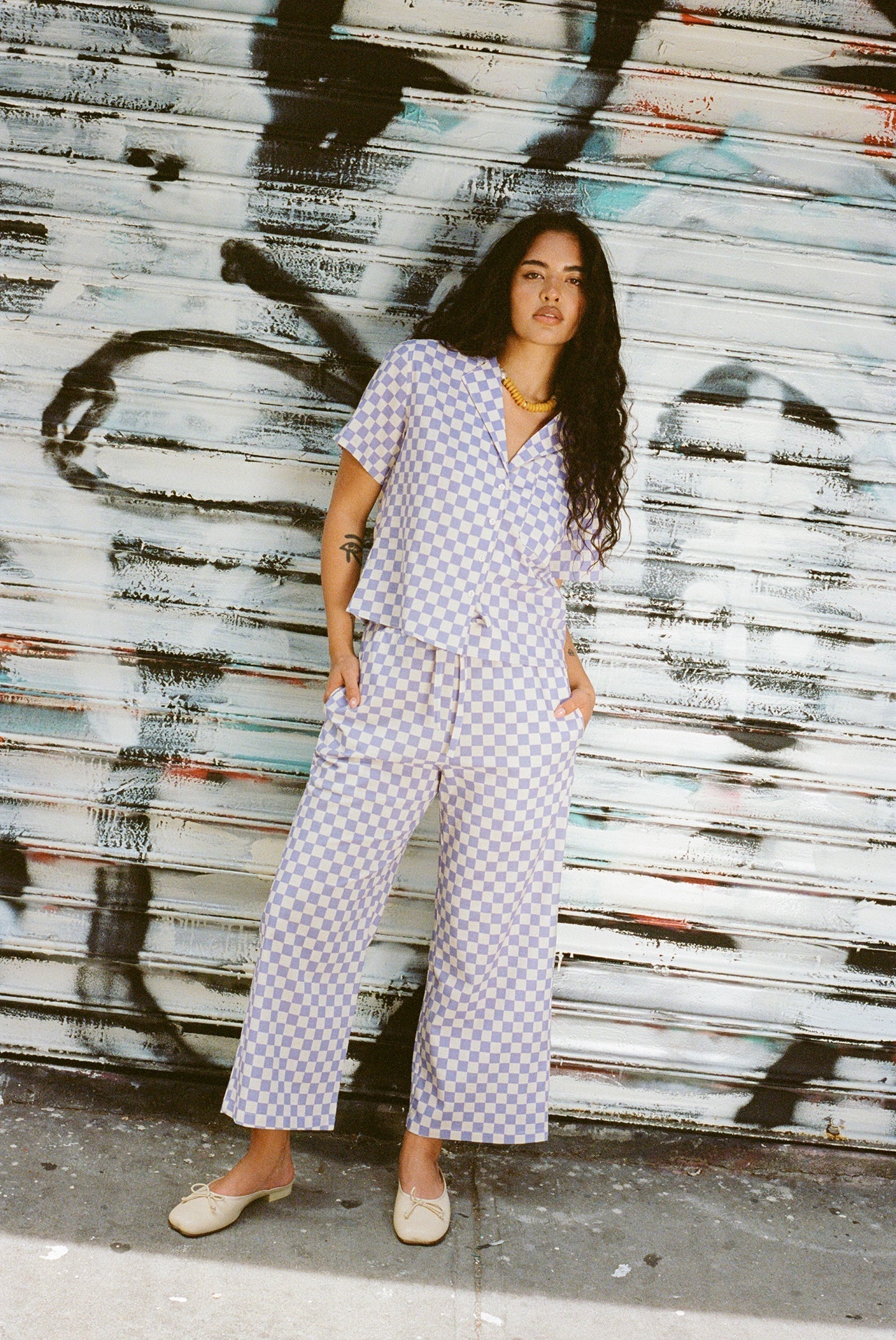 WRAY - Lounge Pants - Lilac Check -