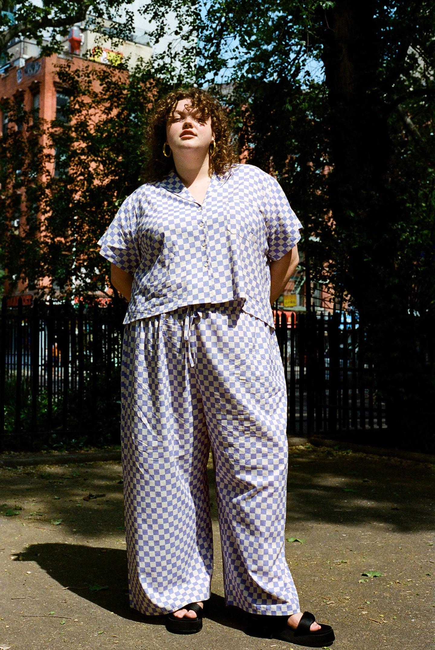 WRAY - Long Lounge Set - Lilac Check -