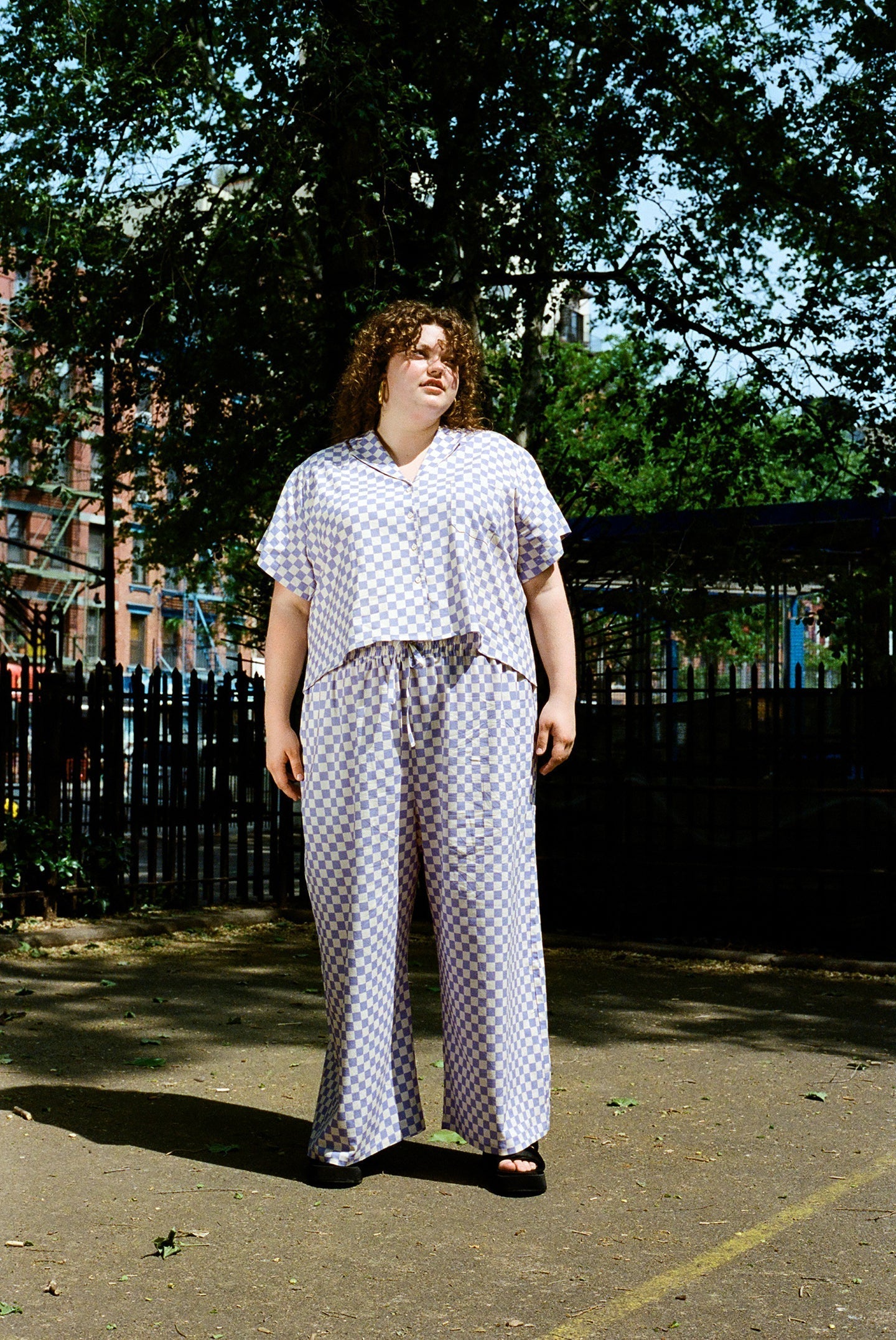 WRAY - Lounge Pants - Lilac Check -