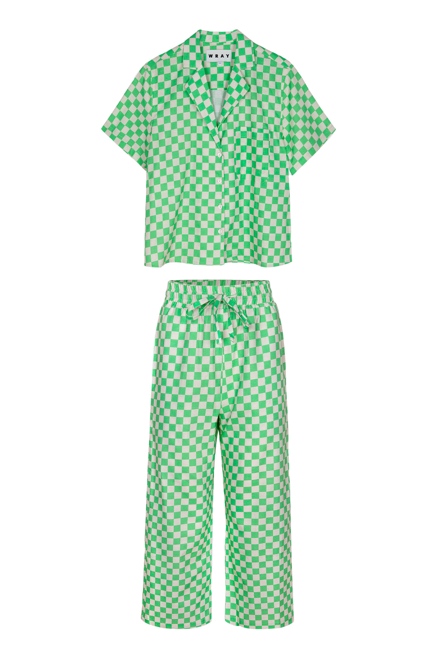 WRAY - Long Lounge Set - Pistachio Check -