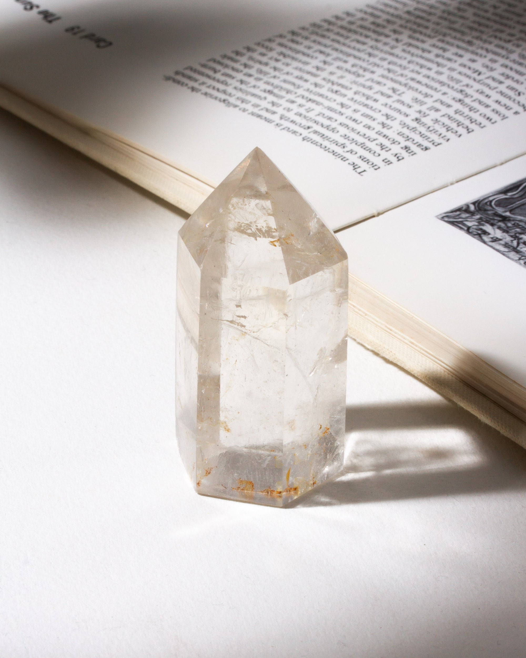 Luna Norte - Celestial Clear Quartz Gemstone Tower - Light