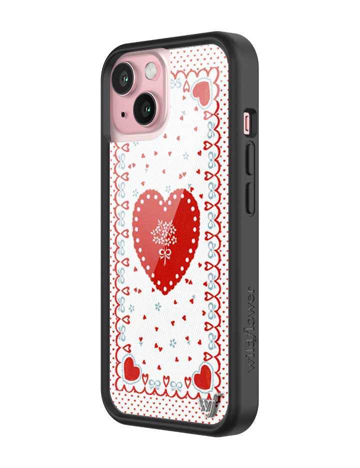 Wildflower iPhone case 15 Lovers Lane Red Cute