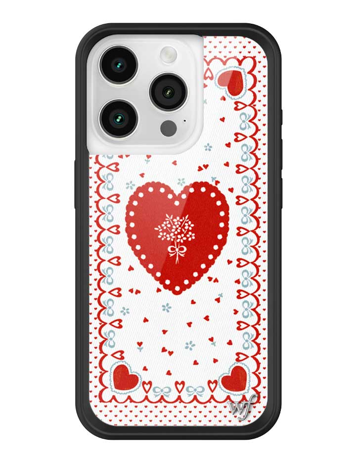 Wildflower iPhone case 15 Pro Lovers Lane Red Cute