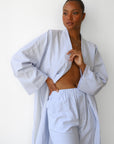 The Pinstripe Boxer Pant - Sky