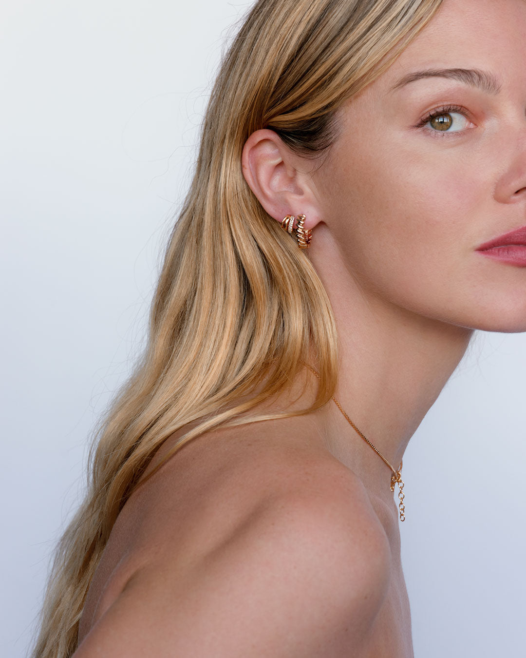 Luv Aj - The Mini Snake Chain Hoops -
