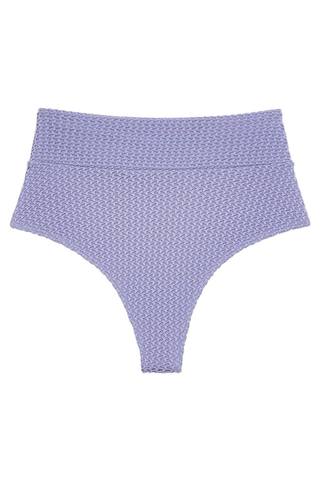 Montce - Lavender Crochet Added Coverage High Rise Bikini Bottom -