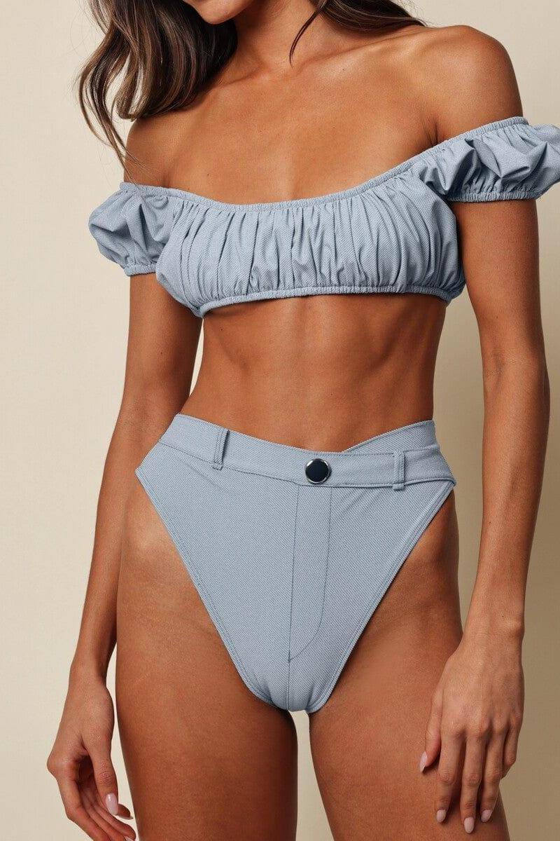 Montce - Light Denim Shortie Bikini Bottom -