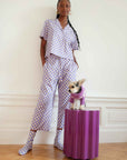 WRAY - Lounge Pants - Lilac Check -
