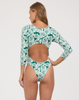 Noserider Surf Club - Classic Long-Sleeve Surf Suit in Lush Tropics -
