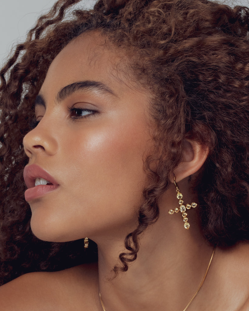 Luv Aj - The Isabella Cross Earrings -