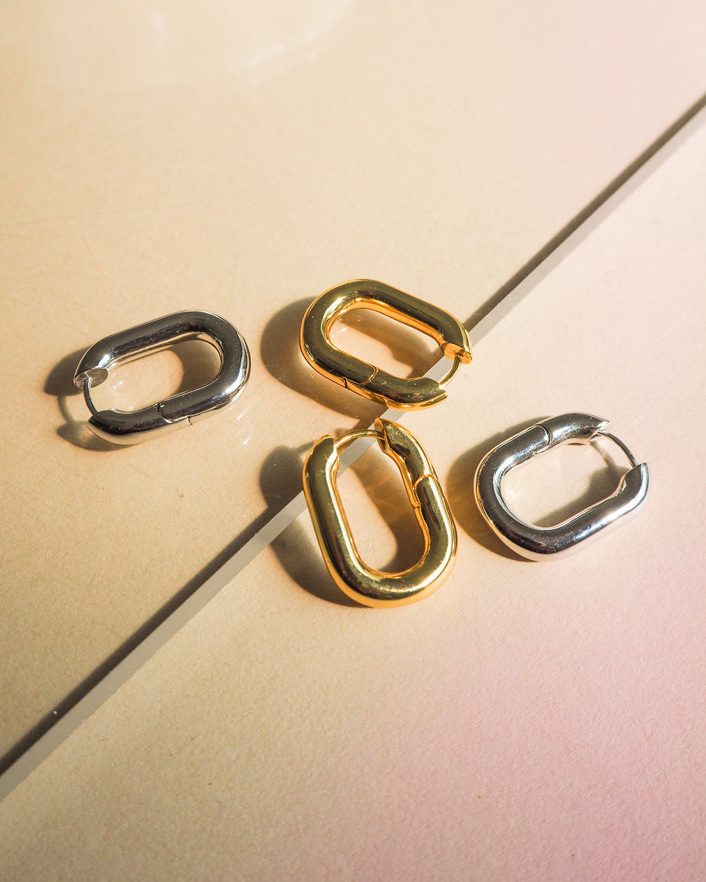 Luv Aj - XL Chain Link Hoops- Gold -