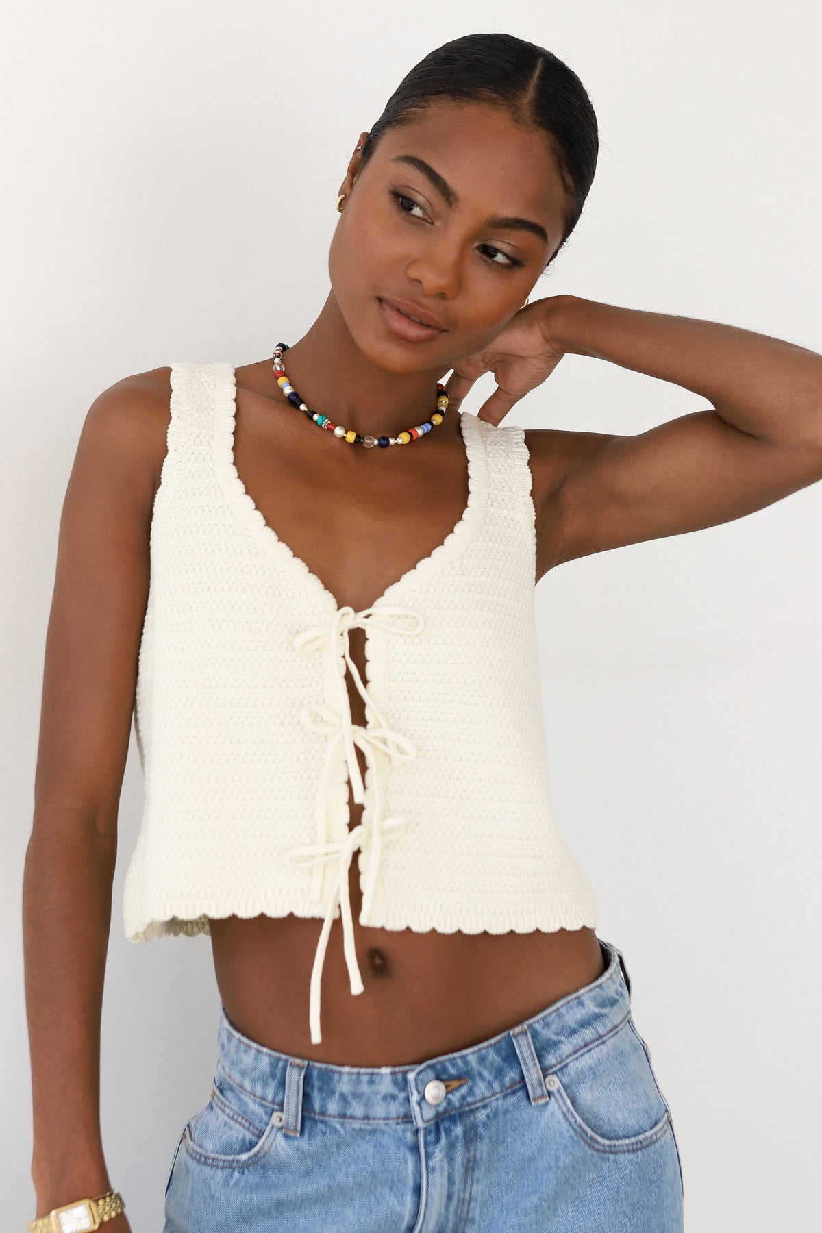 Mai Crochet Tie Tank
