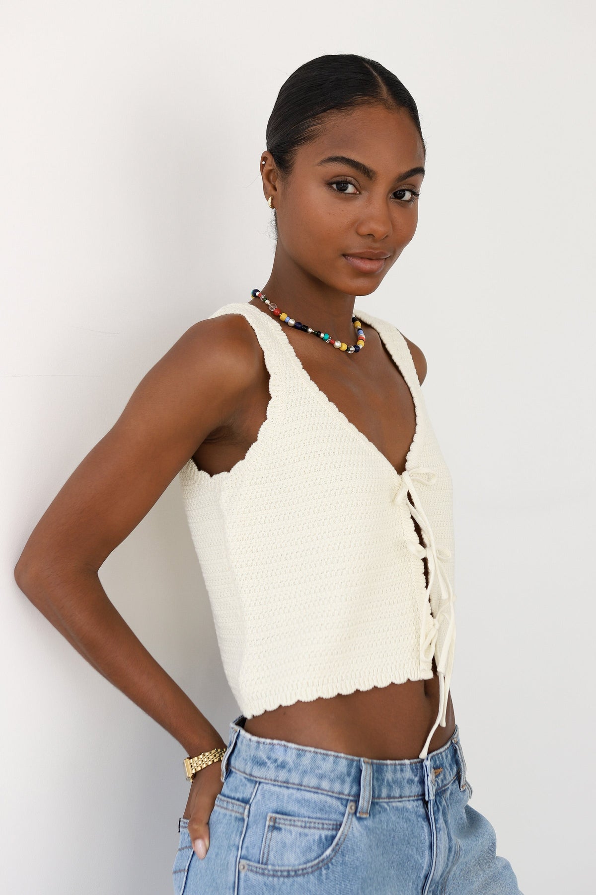 Mai Crochet Tie Tank