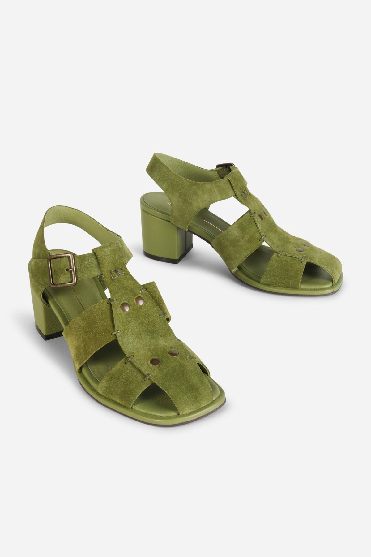 Intentionally Blank - Maldova Fisherman Heel - OLIVE SUEDE