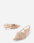 Intentionally Blank - Maman Slingback Kitten Heel - OATMILK SUEDE