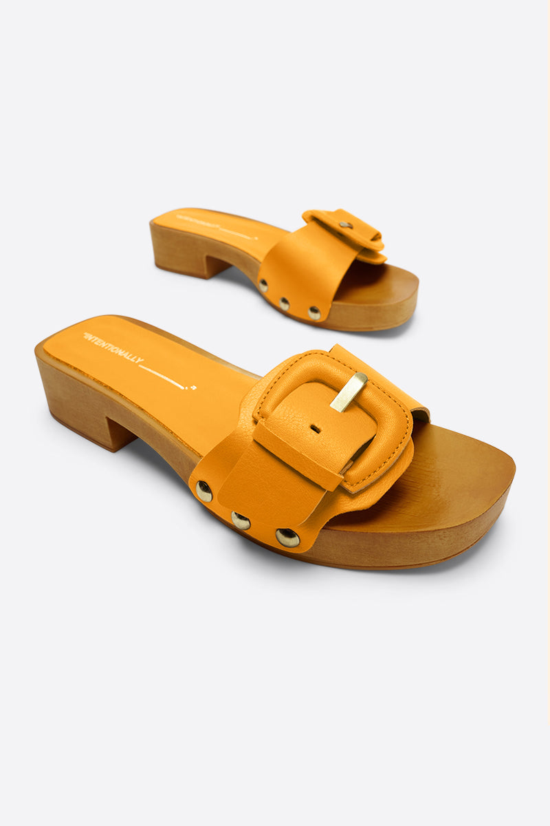 Intentionally Blank - Mar Leather Clog - MANDARIN LEATHER