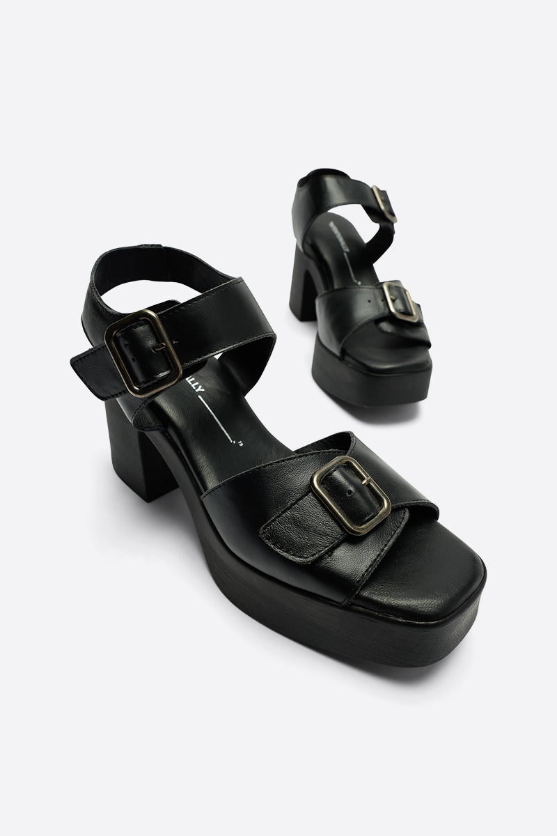 Intentionally Blank - Margo Black Sole Platform Heel -