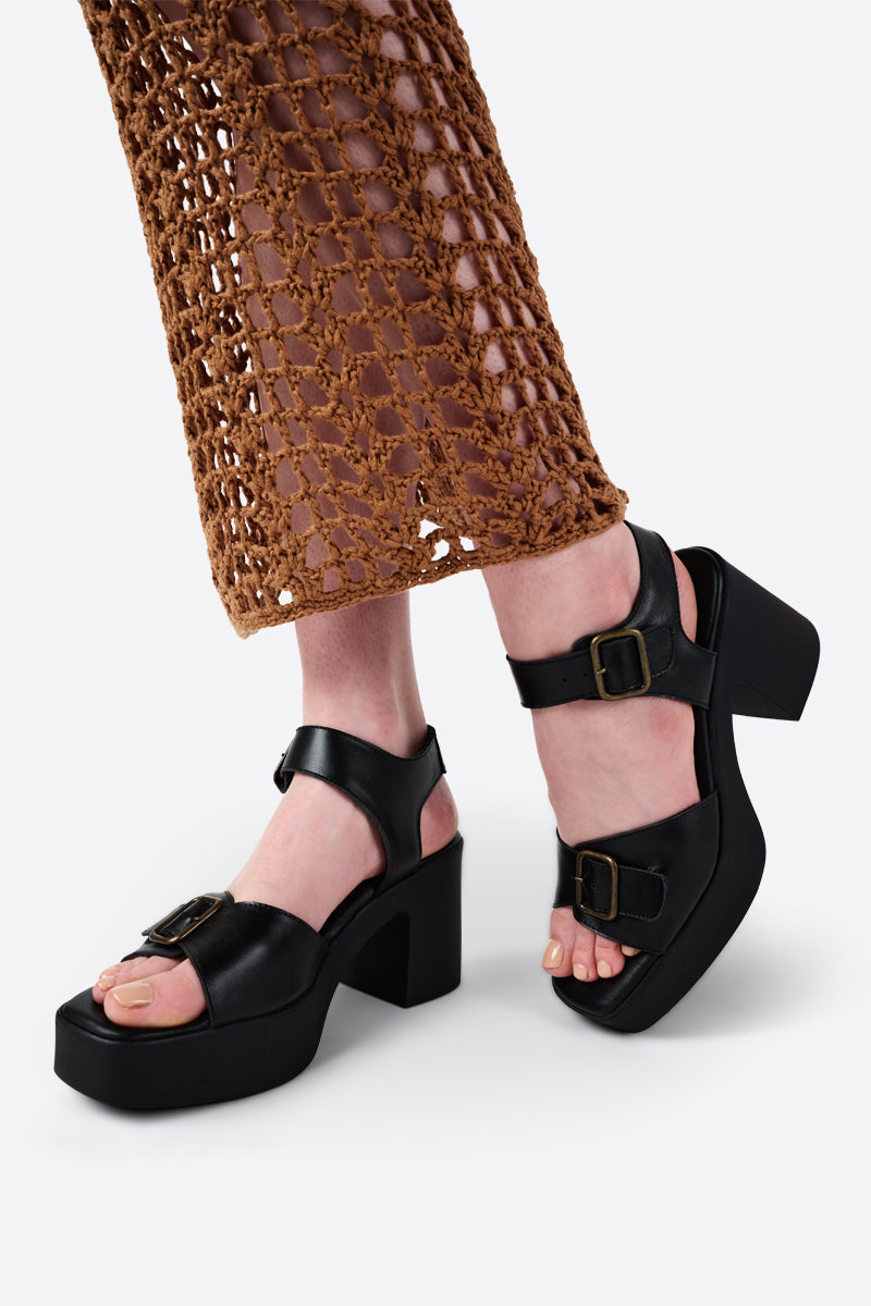 Intentionally Blank - Margo Black Sole Platform Heel -
