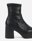 Intentionally Blank - Marlowe Vegan Platform Boot Black Sole -