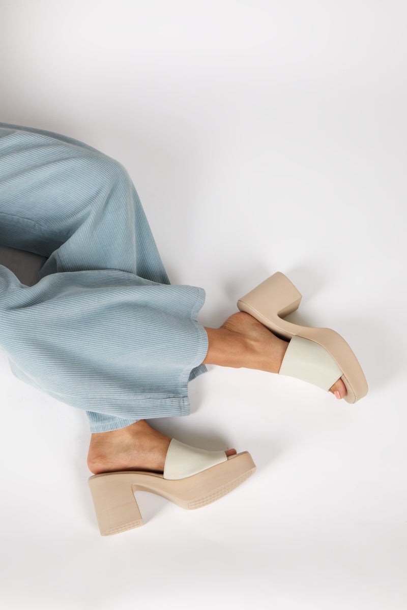 Intentionally Blank - Mary Platform Heel Cream Sole -