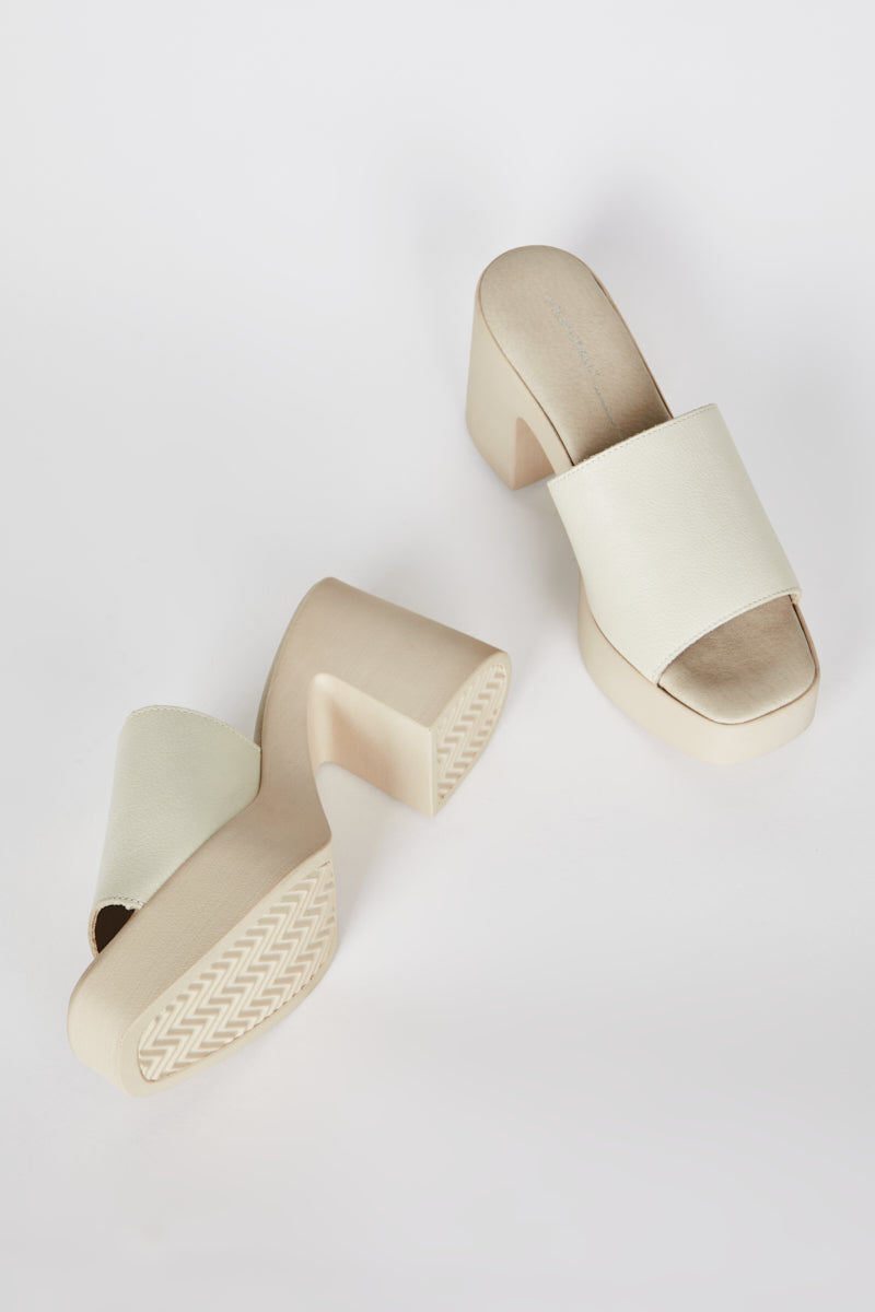 Intentionally Blank - Mary Platform Heel Cream Sole - CLOUDS NATURAL SOLE