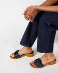 Intentionally Blank - Mar Leather Clog - BLACK LEATHER