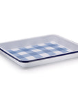 Crow Canyon Home - Max Humphrey x CCH Gingham Small Rectangle Tray - Blue -