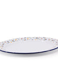 Crow Canyon Home - Max Humphrey x CCH Flowers Oval Tray - Blue -