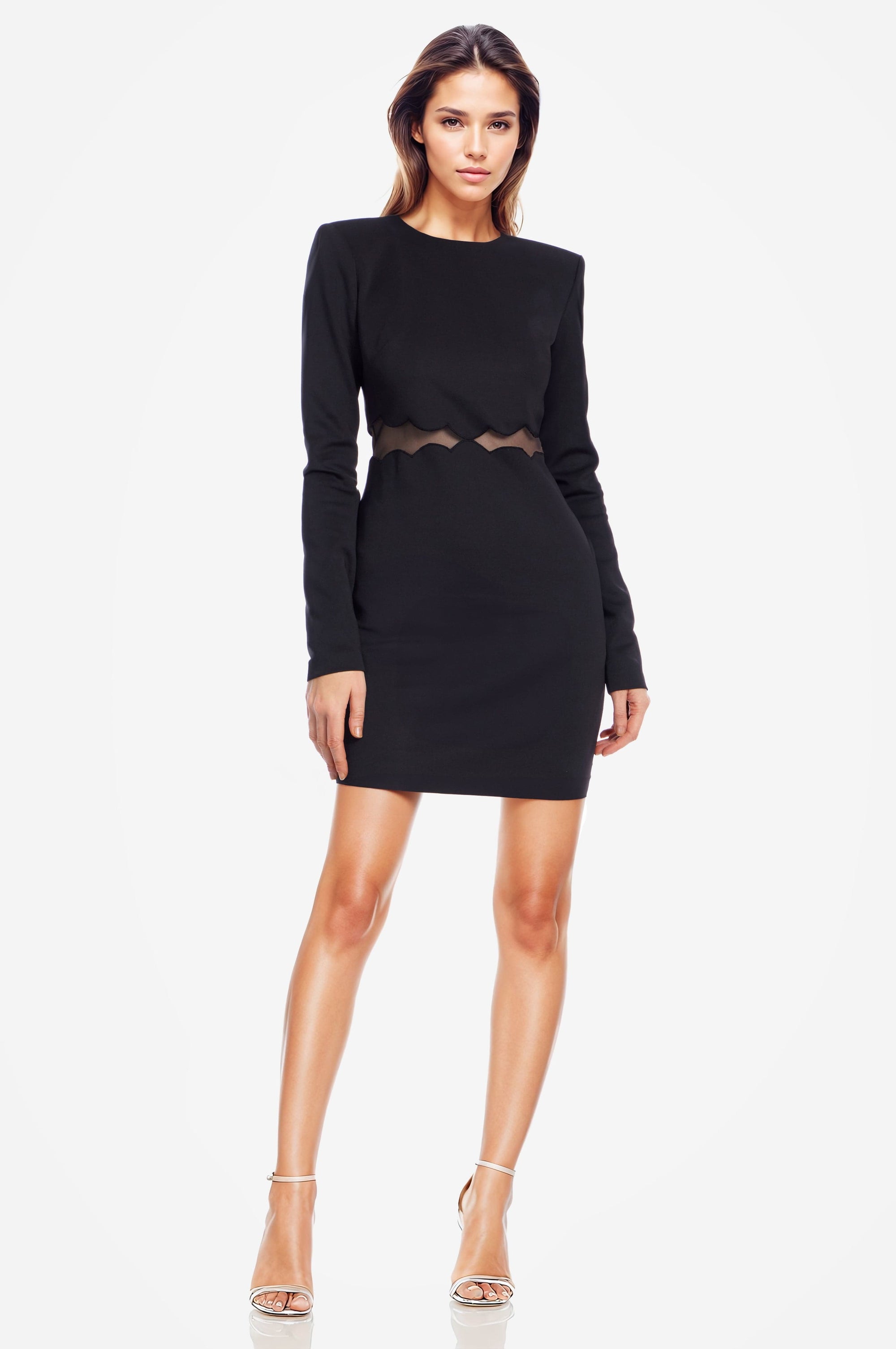 The Teagan - Mesh Cutout Mini Dress