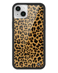 Wildflower iPhone case 13 Meow Leopard Black Tan
