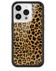 Wildflower iPhone case 15 Pro Meow Leopard Black Tan