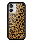 Wildflower iPhone case 17 Meow Leopard Black Tan