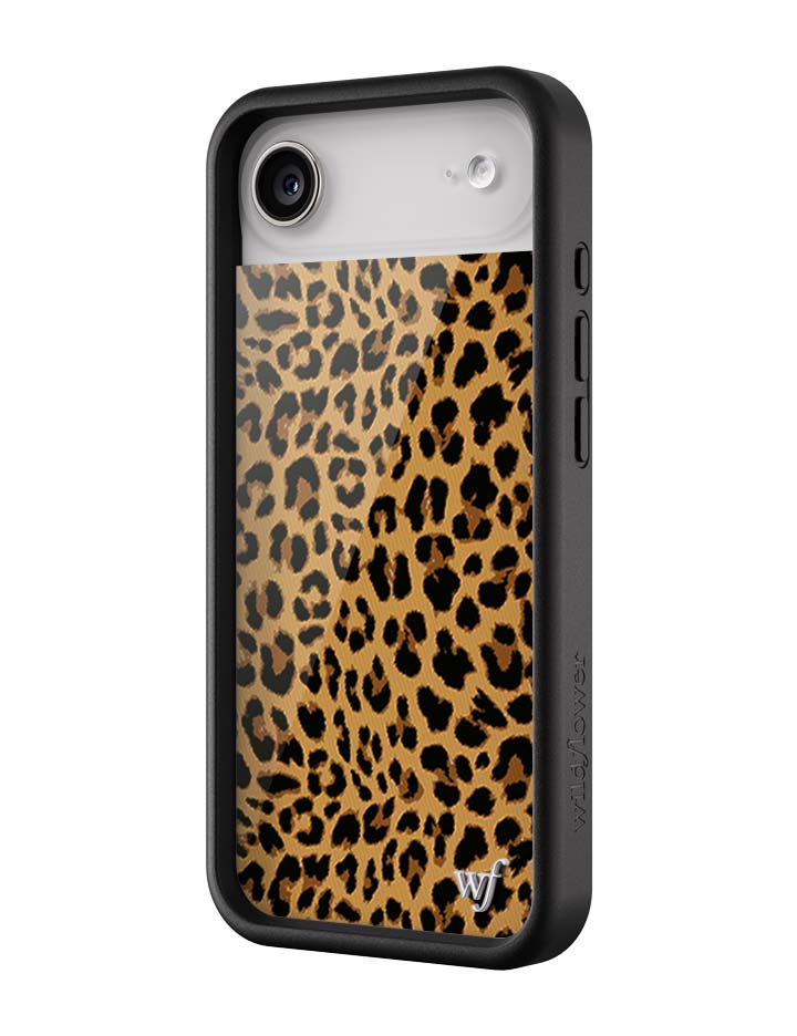 Wildflower iPhone case Air Meow Leopard Black Tan