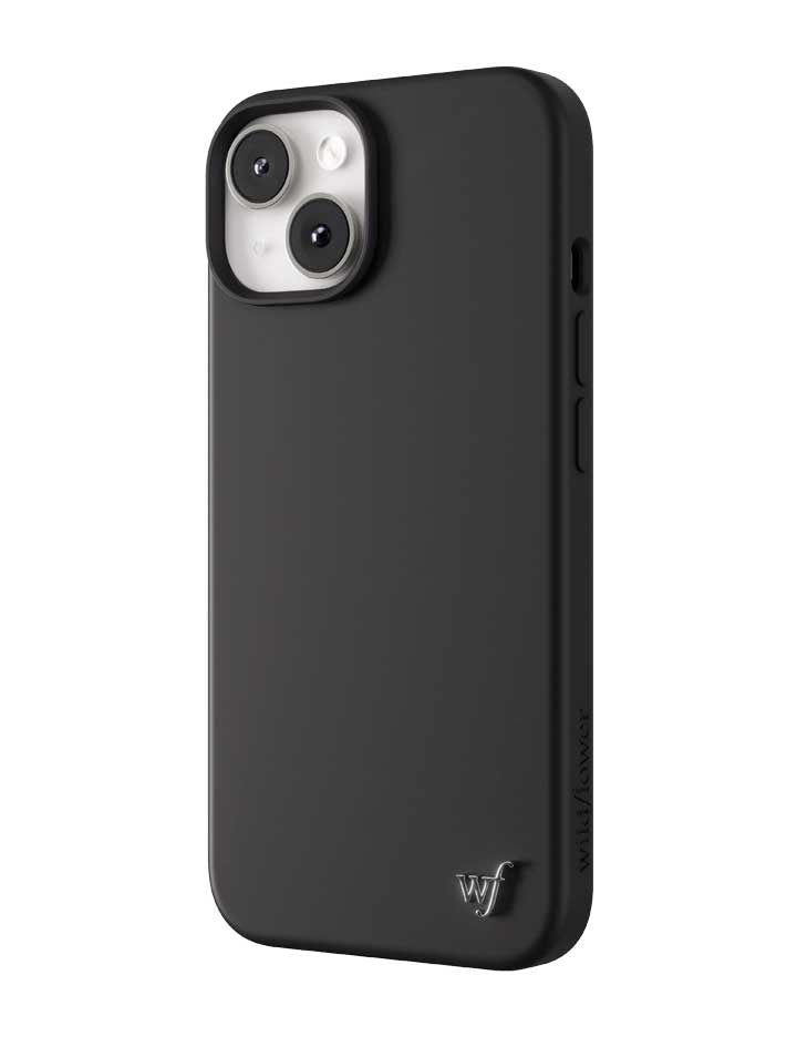 Wildflower iPhone case 14 Black MagSafe Sleek Black