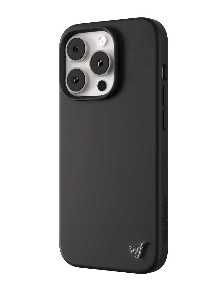 Wildflower iPhone case 14 Pro Black MagSafe Sleek Black