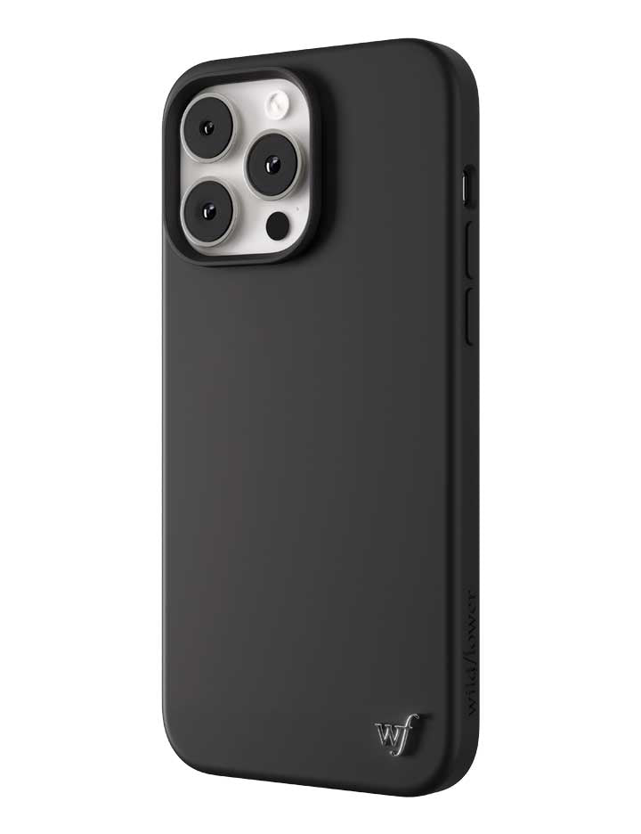 Wildflower iPhone case 14 Pro Max Black MagSafe Sleek Black