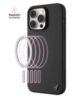 Wildflower iPhone case 14 Pro Max Black MagSafe Sleek Black