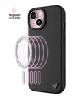 Wildflower iPhone case 15 Black MagSafe Sleek Black