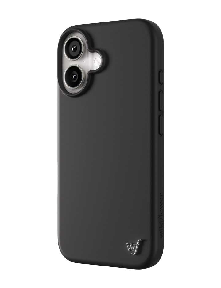 Wildflower iPhone case 16 Black MagSafe Sleek Black