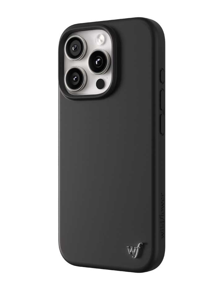 Wildflower iPhone case 16 Pro Black MagSafe Sleek Black