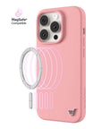 Wildflower iPhone case 14 Pro Pink MagSafe Sleek Pink