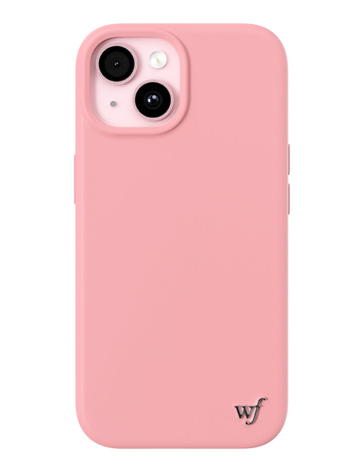 Wildflower iPhone case 15 Pink MagSafe Sleek Pink