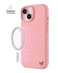 Wildflower iPhone case 15 Pink MagSafe Sleek Pink
