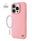 Wildflower iPhone case 16 Pro Pink MagSafe Sleek Pink