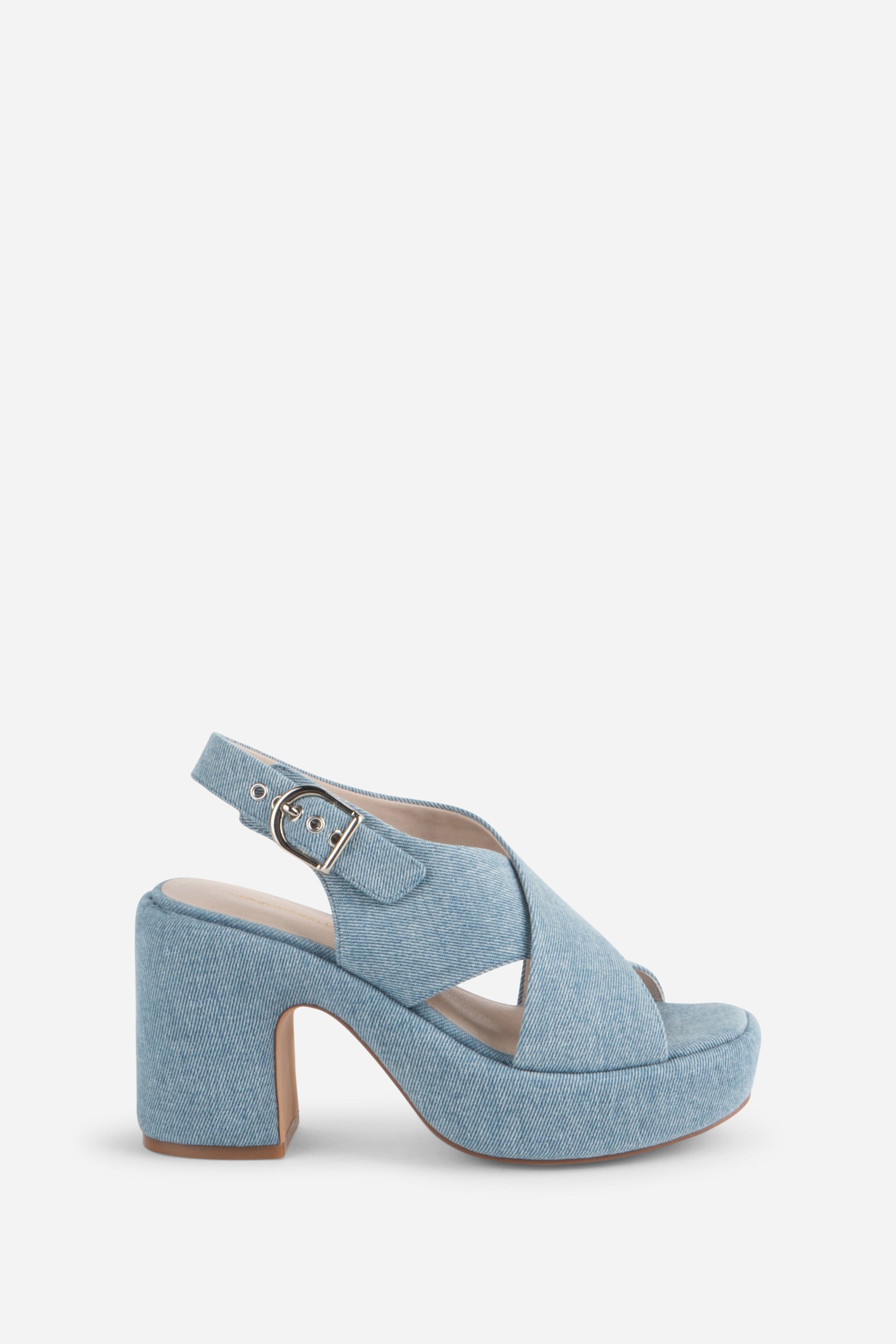 Intentionally Blank - Mindy Denim Slingback Platform Sandal -