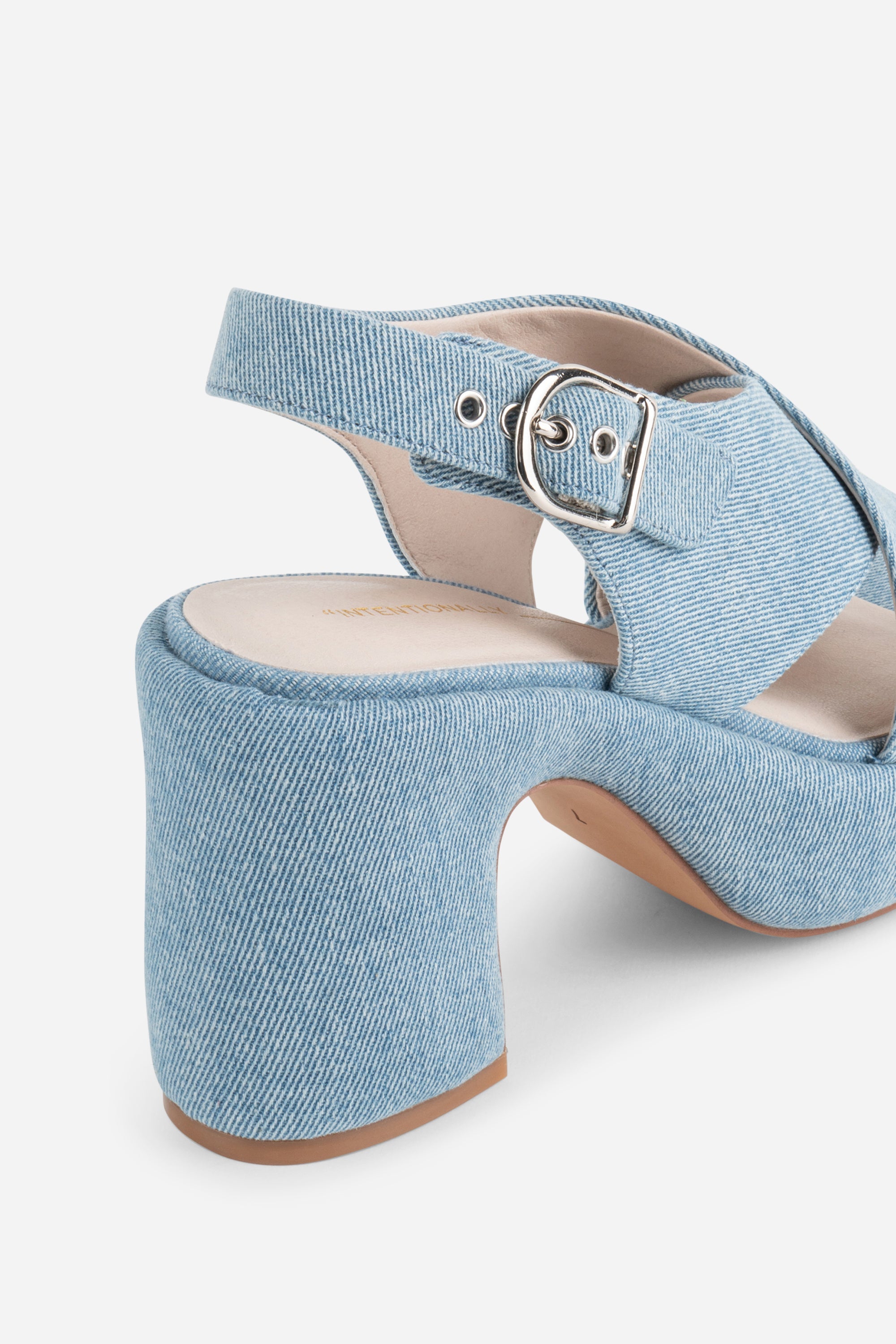 Intentionally Blank - Mindy Denim Slingback Platform Sandal -