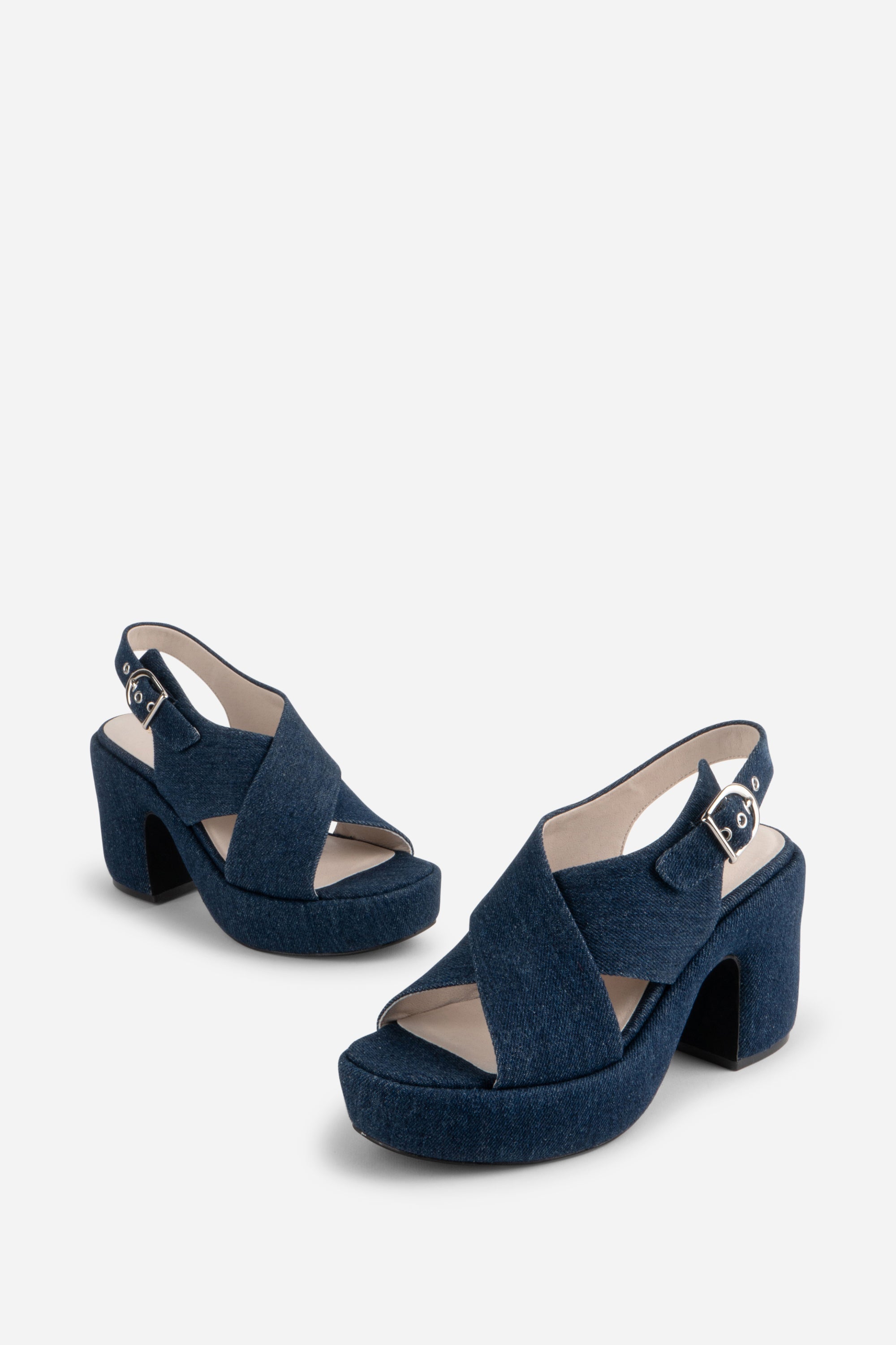 Intentionally Blank - Mindy Denim Slingback Platform Sandal - RINSE DENIM DENIM