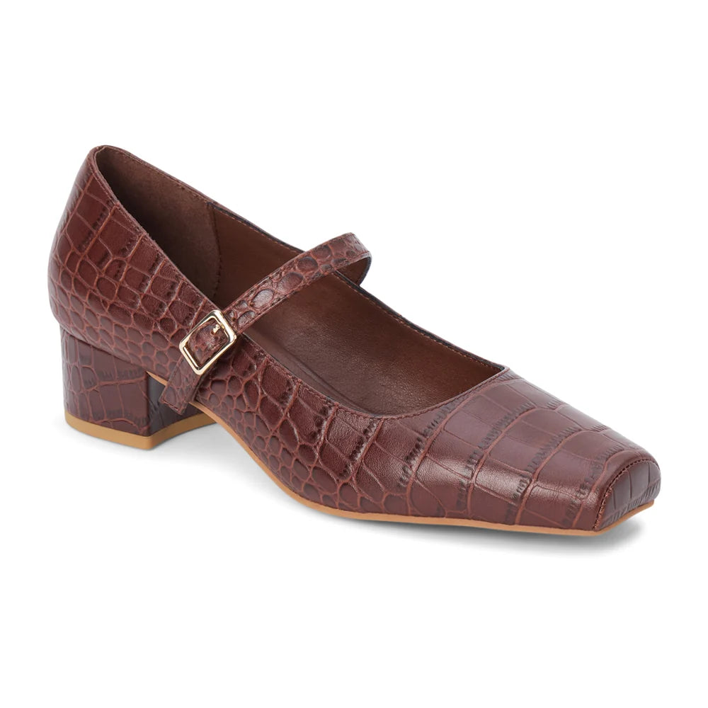 Matisse - Mirabelle Mary Jane Heel - Coffee Croc -