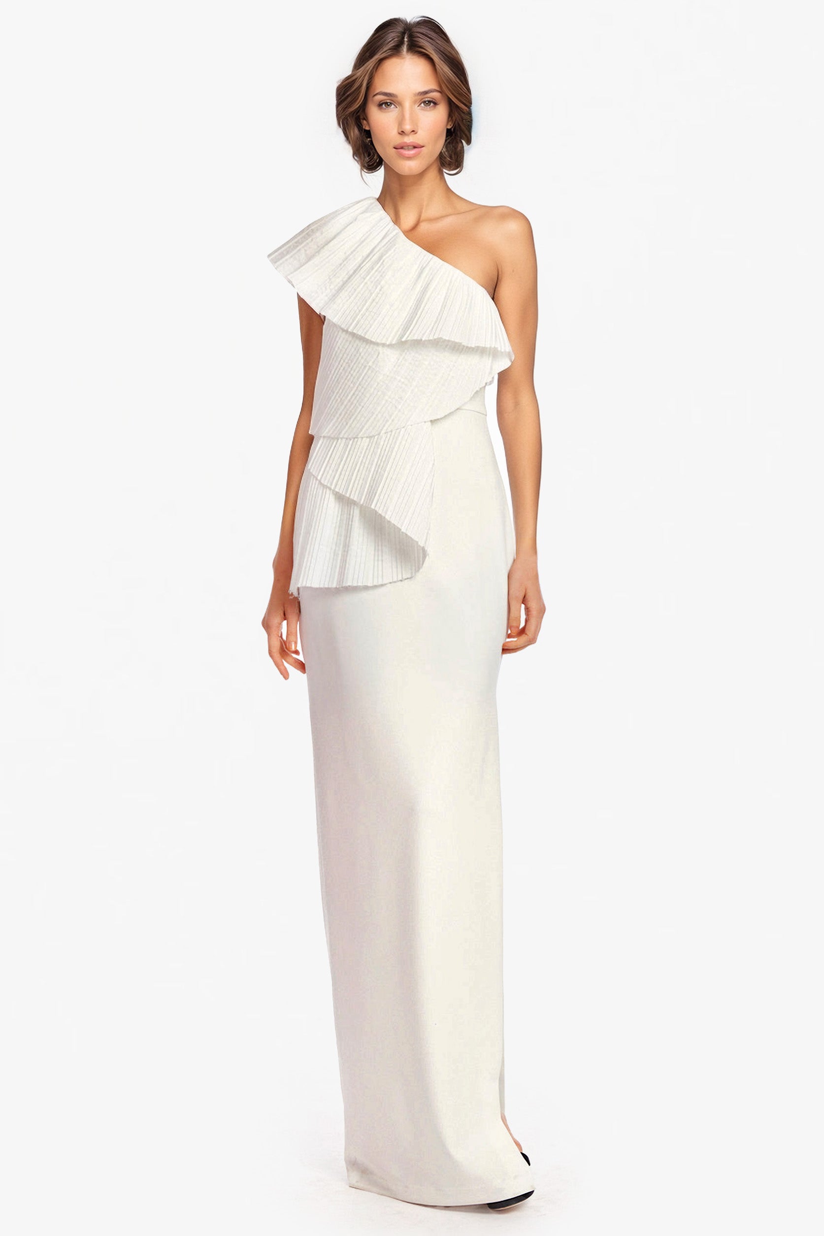 The Mercer Pleated Column Gown